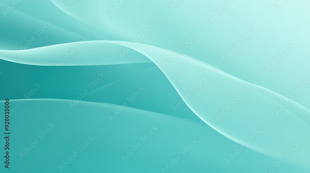 Poster cool and refreshing turquoise gradient background with smooth transitions, ideal for a relaxed atmos