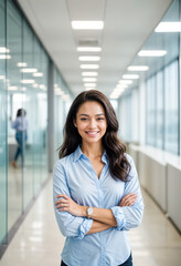 Confident Businesswoman in Modern Office