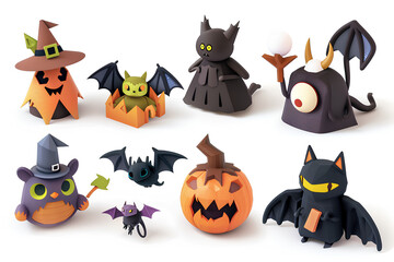 楽しいハロウィンのアイコンセット-6