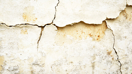 Vintage cracked concrete wall with a weathered, grungy texture in gray