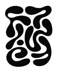 black abstract contemporary shape icon