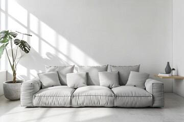Modern living room, luxury interior with sofa, home deco