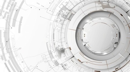 Abstract Technology Background with Circular Elements