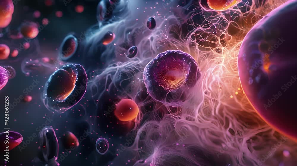 Poster an image of the nuclear envelope under varying cellular conditions showcasing its dynamic nature.