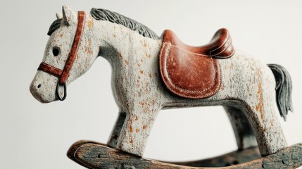 Vintage Wooden Rocking Horse