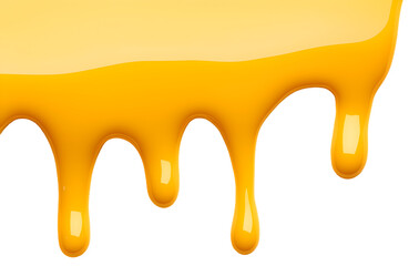 Melted Cheese Dripping From Above Transparent Background Cutout