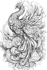Fototapeta premium A tattoo drawing idea on a white background, featuring simple yet impactful designs. The clean lines and stark contrast create a visually striking effect, perfect for timeless and versatile artwork.