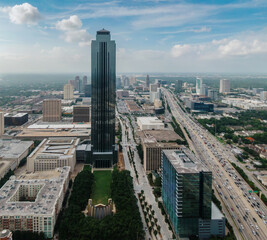 Fototapeta premium Cityscape buildings of Westside in Uptown Houston, Texas, United States of America.
