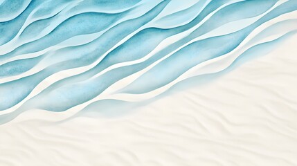 Obraz premium Delicate watercolor of shimmering fish in motion over a tranquil sandy seabed, highlighting the intricate patterns left behind in the sand