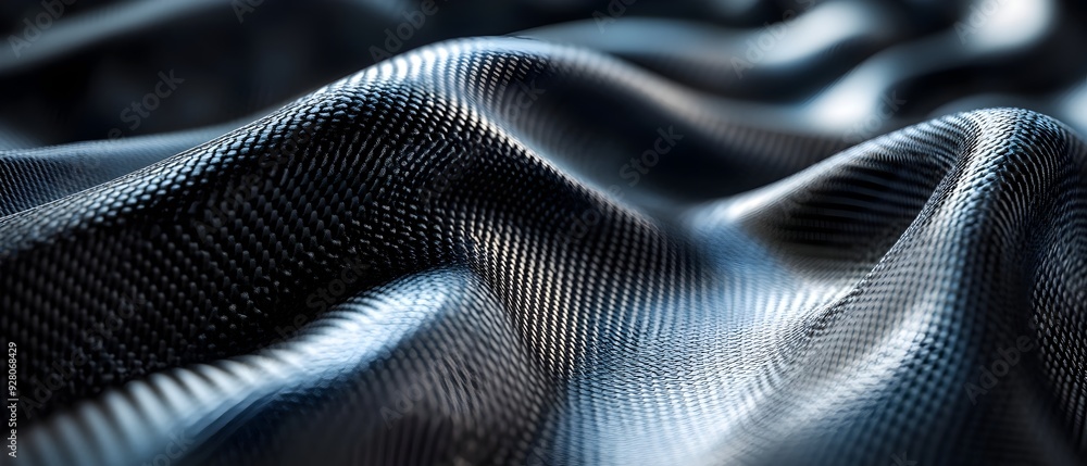 Poster 3d visualization of a lightweight synthetic composite material featuring an abstract fluid pattern t