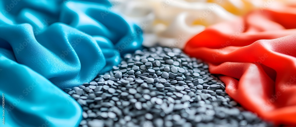 Poster robust and versatile synthetic plastics showcased in photography concept with ample copy space for t