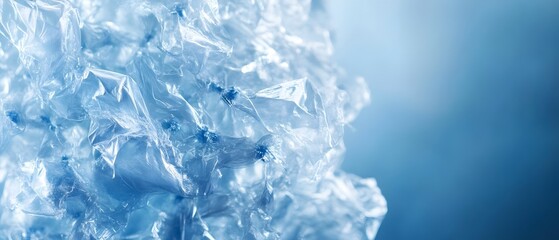 Fototapeta premium Recycled Nylon s Sustainable Crystalline Texture A Futuristic Concept Highlighting the Importance of Material Science and Environmental Conservation through Innovative Recycling Efforts