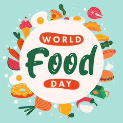 World food day illustration background