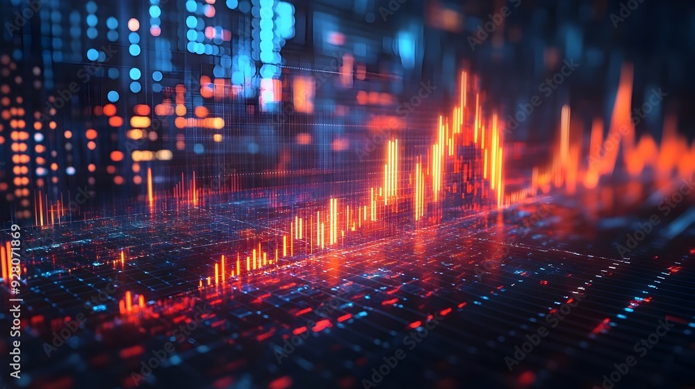 Poster trend in dividend yield suggests increased value for shareholders in 3d rendering