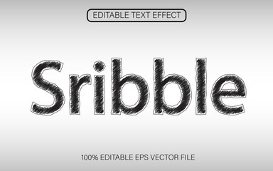 SCRIBBLE editable text effect