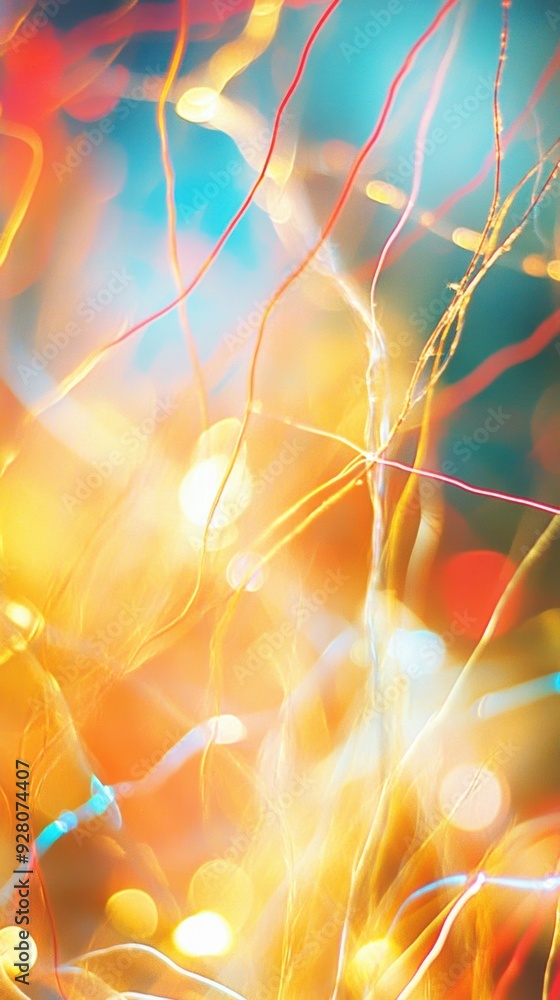 Poster bright light streaks create a captivating abstract display with colorful patterns and dynamic energy