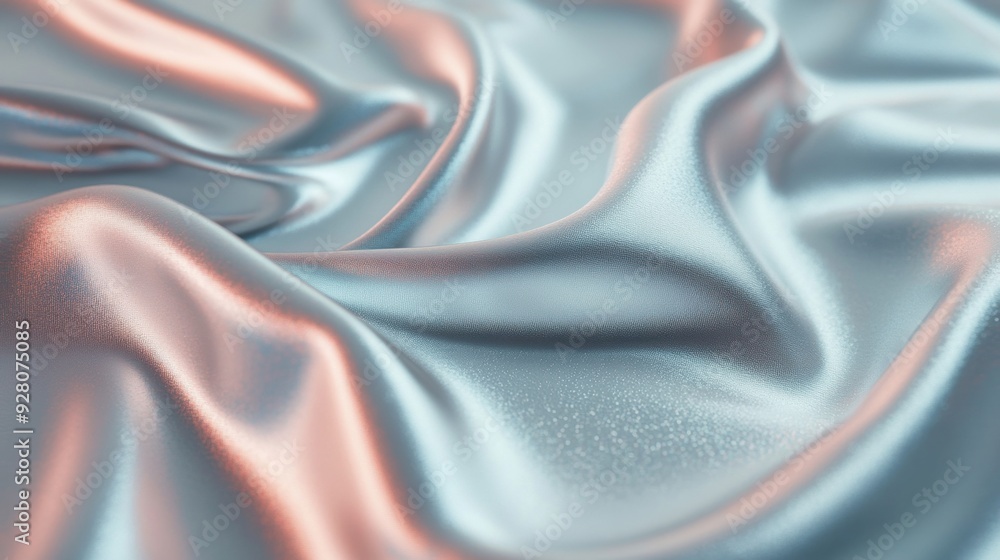 Aufkleber the surface displays unique crumpled metallic textures with soft light reflecting off of it