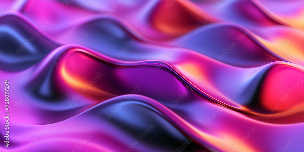 Aufkleber Abstract background forming iridescent wavy pattern with colorful ripples