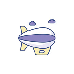 Air Blimp icon design with white background stock illustration © Graphicsmine