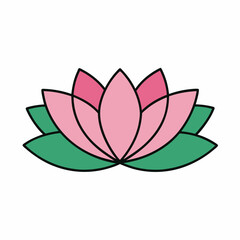 lotus flower vector illustration, Flowers vector art, lotus flower silhouette, lotus flower icon, lotus flower line art,eps, black and white lotus