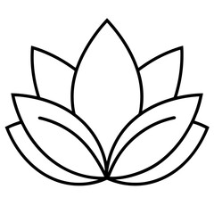 lotus flower vector illustration, Flowers vector art, lotus flower silhouette, lotus flower icon, lotus flower line art,eps, black and white lotus