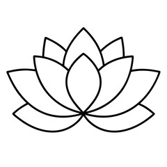 lotus flower vector illustration, Flowers vector art, lotus flower silhouette, lotus flower icon, lotus flower line art,eps, black and white lotus