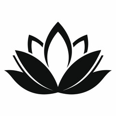 lotus flower vector illustration, Flowers vector art, lotus flower silhouette, lotus flower icon, lotus flower line art,eps, black and white lotus