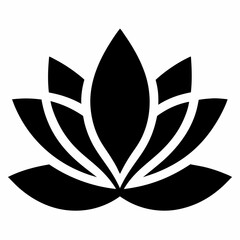 lotus flower vector illustration, Flowers vector art, lotus flower silhouette, lotus flower icon, lotus flower line art,eps, black and white lotus