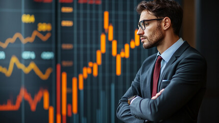Fototapeta premium Business consultant dealing with economic downturn