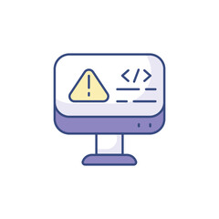 Code Error icon design with white background stock illustration