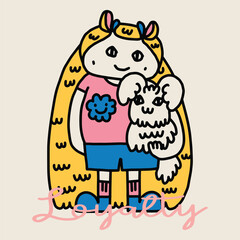 Vintage cartoons and pet friends