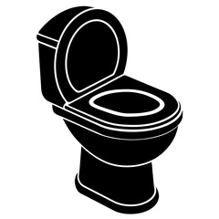 Toilet bowl isolated on white, Toilet bowl vector art, Toilet bowl silhouette, Toilet bowl icon, Toilet bowl line art,eps, black and white Toilet bowl
