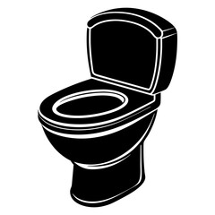 Toilet bowl isolated on white, Toilet bowl vector art, Toilet bowl silhouette, Toilet bowl icon, Toilet bowl line art,eps, black and white Toilet bowl
