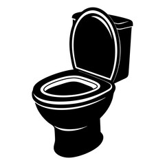 Toilet bowl isolated on white, Toilet bowl vector art, Toilet bowl silhouette, Toilet bowl icon, Toilet bowl line art,eps, black and white Toilet bowl
