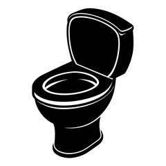 Toilet bowl isolated on white, Toilet bowl vector art, Toilet bowl silhouette, Toilet bowl icon, Toilet bowl line art,eps, black and white Toilet bowl
