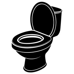 Toilet bowl isolated on white, Toilet bowl vector art, Toilet bowl silhouette, Toilet bowl icon, Toilet bowl line art,eps, black and white Toilet bowl
