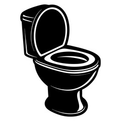 Toilet bowl isolated on white, Toilet bowl vector art, Toilet bowl silhouette, Toilet bowl icon, Toilet bowl line art,eps, black and white Toilet bowl
