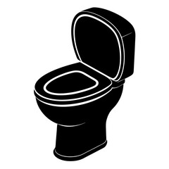 Toilet bowl isolated on white, Toilet bowl vector art, Toilet bowl silhouette, Toilet bowl icon, Toilet bowl line art,eps, black and white Toilet bowl
