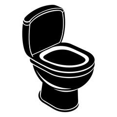 Toilet bowl isolated on white, Toilet bowl vector art, Toilet bowl silhouette, Toilet bowl icon, Toilet bowl line art,eps, black and white Toilet bowl
