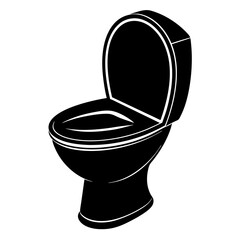 Toilet bowl isolated on white, Toilet bowl vector art, Toilet bowl silhouette, Toilet bowl icon, Toilet bowl line art,eps, black and white Toilet bowl
