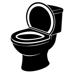 Toilet bowl isolated on white, Toilet bowl vector art, Toilet bowl silhouette, Toilet bowl icon, Toilet bowl line art,eps, black and white Toilet bowl
