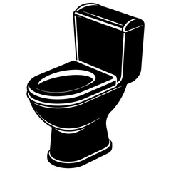 Toilet bowl isolated on white, Toilet bowl vector art, Toilet bowl silhouette, Toilet bowl icon, Toilet bowl line art,eps, black and white Toilet bowl
