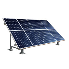 Solar panel for renewable energy generation on a stand, concept of sustainability and clean energy