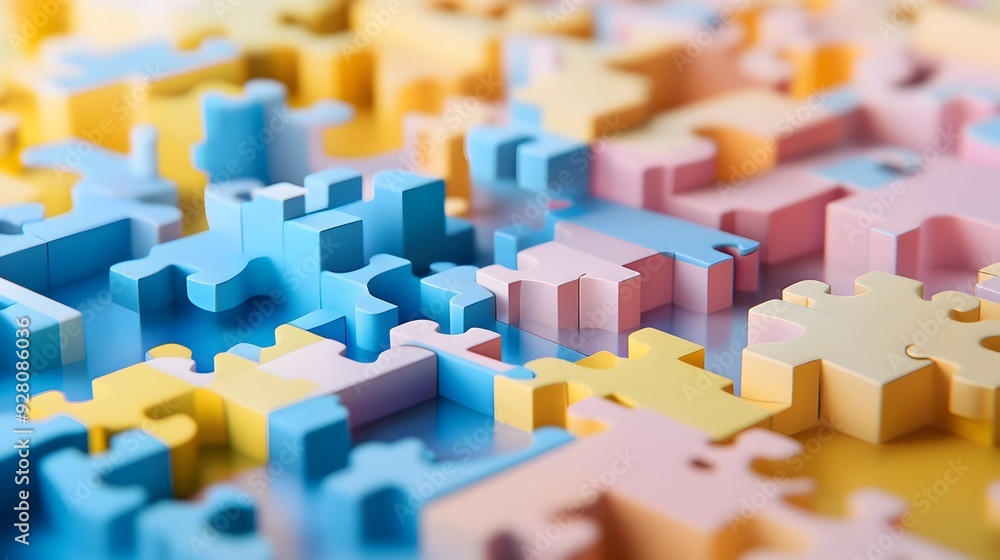 Poster colorful abstract geometric shapes and cubes arrangement with modern architectural structure design