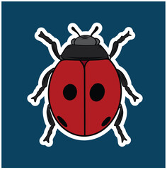 Vector Illustration of red insects