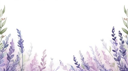 Watercolor Lavender Flowers