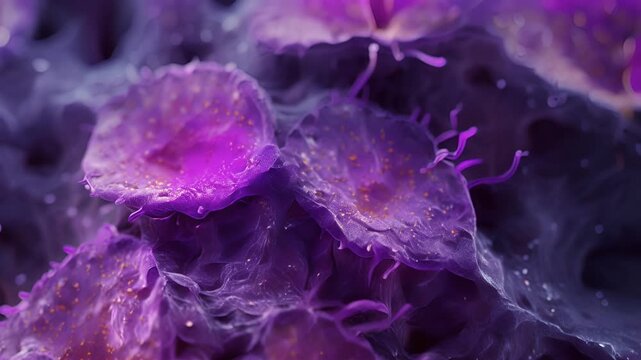 A magnified view of thyroid cells displaying their specialized cell junctions enabling effective communication and coordination for hormone production.