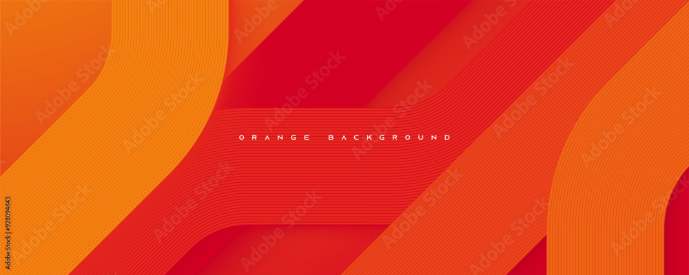 Poster orange abstract background layers lines texture design vector