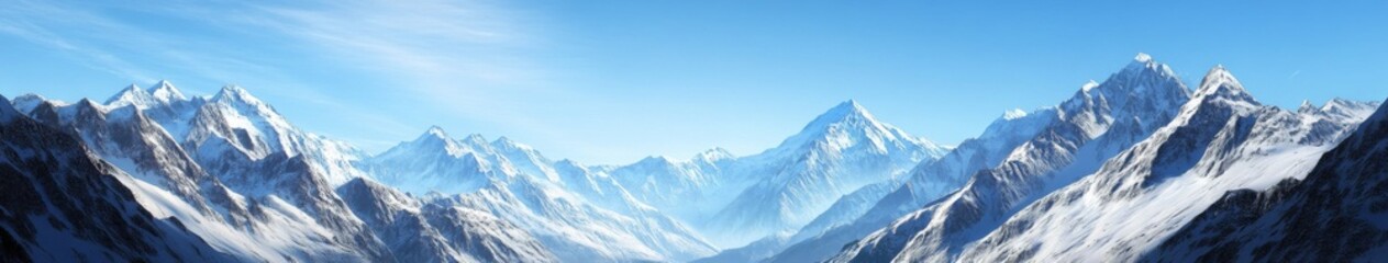 Enchanting Anime-Style Snow-Capped Mountain Range: A Majestic View of Alpine Peaks for Adventurous Hiking and Nature Exploration in 4K Gaming Art and Storybook Illustrations,anime style