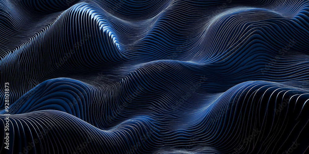 Aufkleber abstract blue waves background forming an elegant pattern